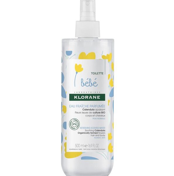 Klorane - Eau fraîche parfumée au Calendula apaisant - Bébé - Peau normale 500 ml