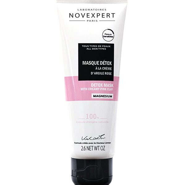 Novexpert Magnésium Masque Détox à la Crème d'Argile Rose - 75 ml