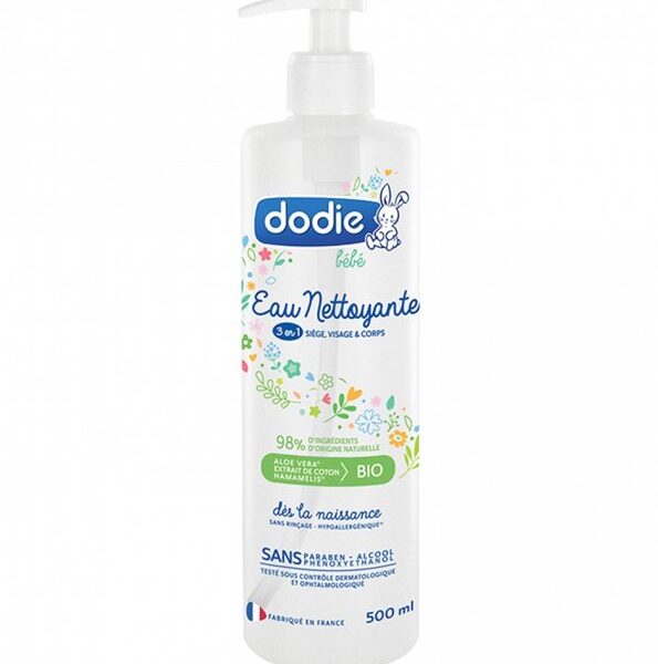 Dodie - Eau nettoyante 3 en 1 flacon Pompe - 500 ml