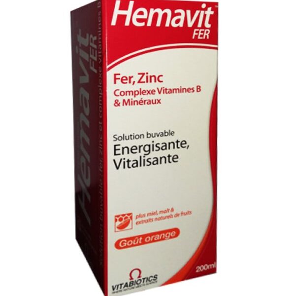 Vitabiotics - Hemavit Fer Complexes Vitamines B et Minéraux Liquide - 200ml