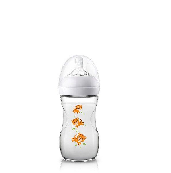 AVENT NATURAL BIBERON DEBIT LENT DES 1 MOIS Tigre 260ML