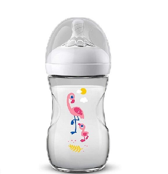 AVENT NATURAL BIBERON DEBIT LENT DES 1 MOIS Flaming 260ML