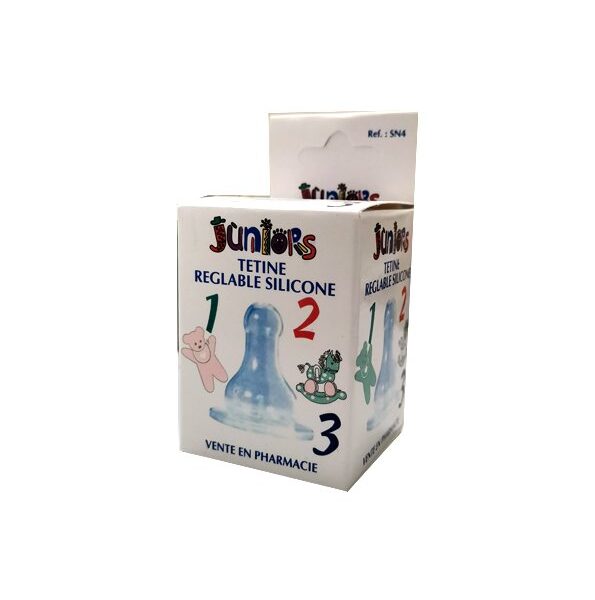 Juniors tetine reglable silicone 1.2.3